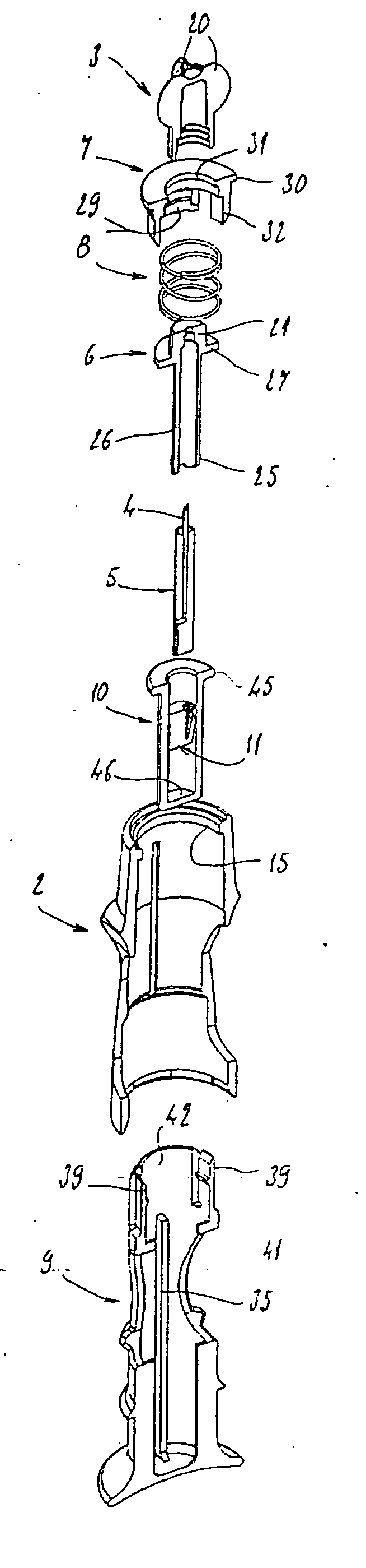 Device for injecting a product, in particular for medical use