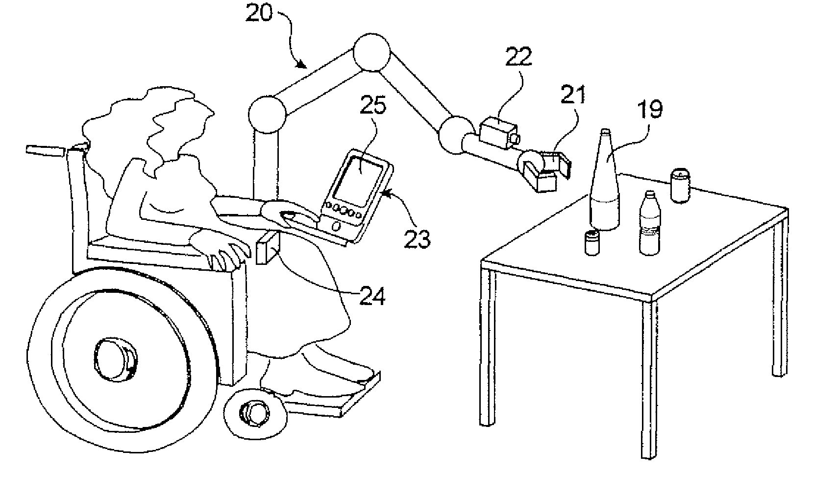 Intelligent interface device for grasping of an object by a manipulating robot and method of implementing this device