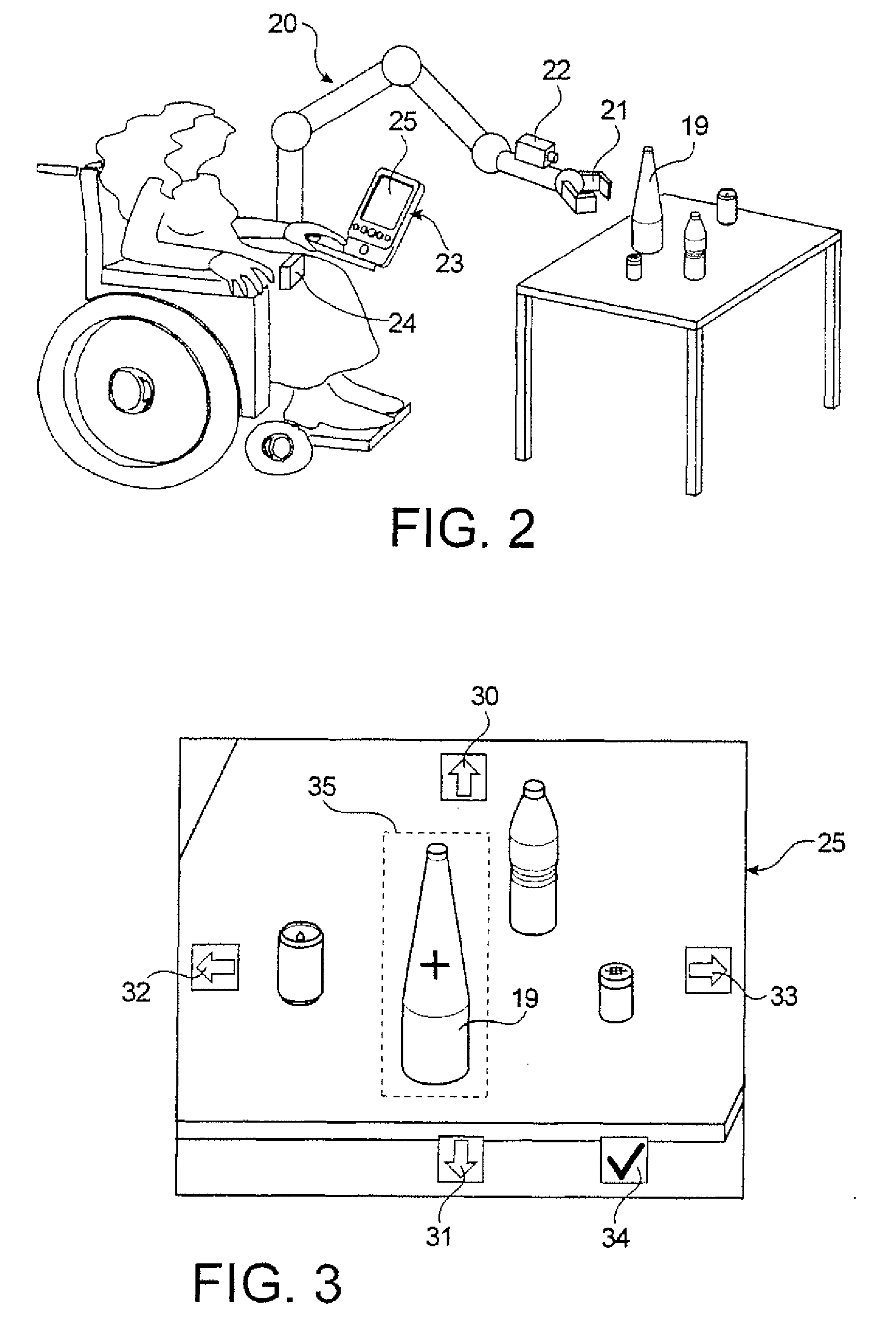 Intelligent interface device for grasping of an object by a manipulating robot and method of implementing this device