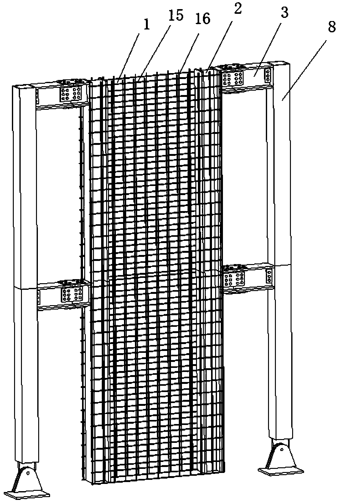 Swing column-hybrid limb-connected wall structure capable of restoring after being damaged in earthquake and assembly method