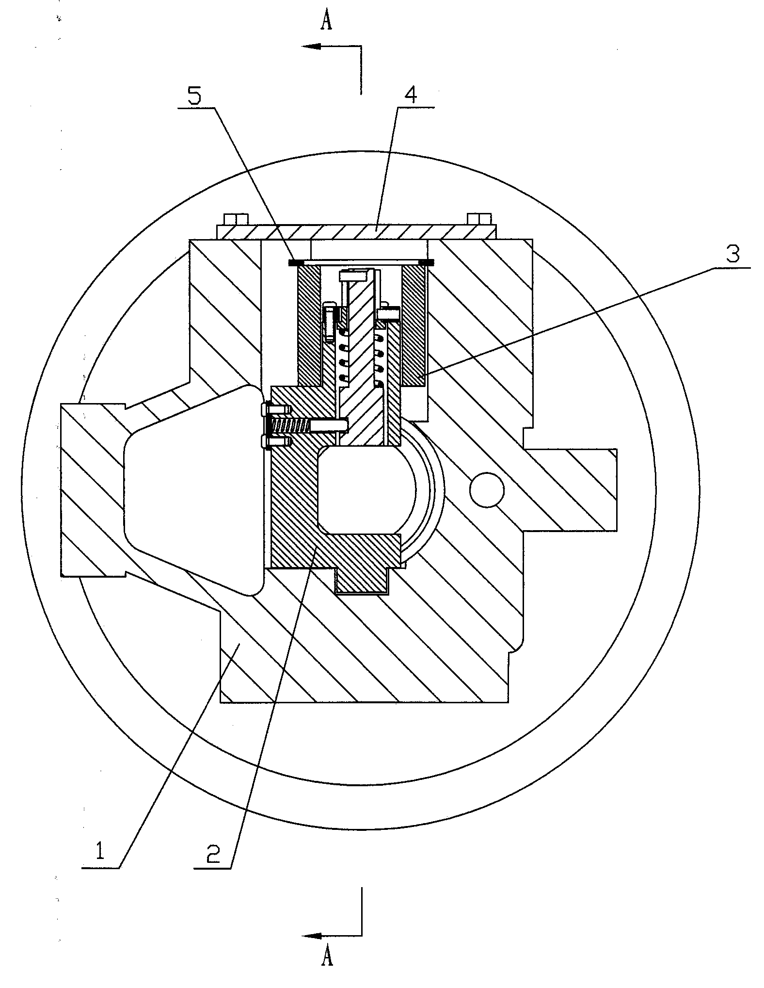 Marine turbocharger bearing body with rotation stopping function