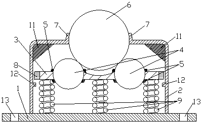 Pressing-proof type universal ball device