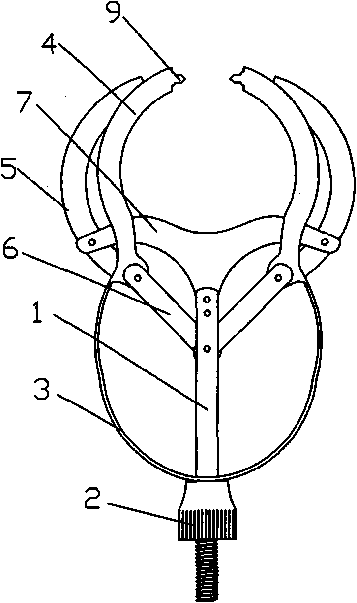 Mandibular gingival flap stretching fixation clamp