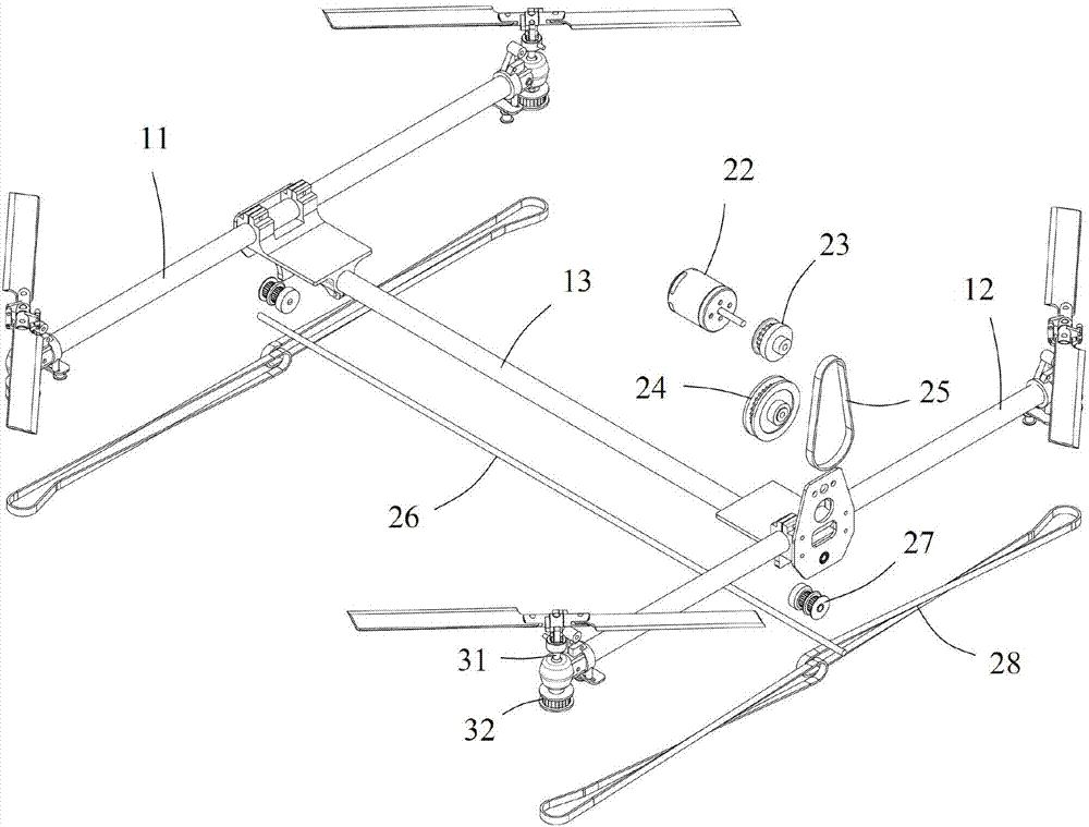 Method and device for controlling multi-rotor wing variable pitch aircraft