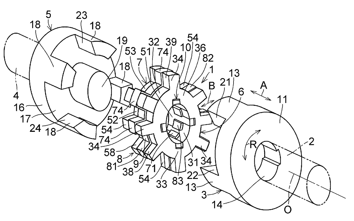 Shaft coupling mechanism for electric power steering apparatus