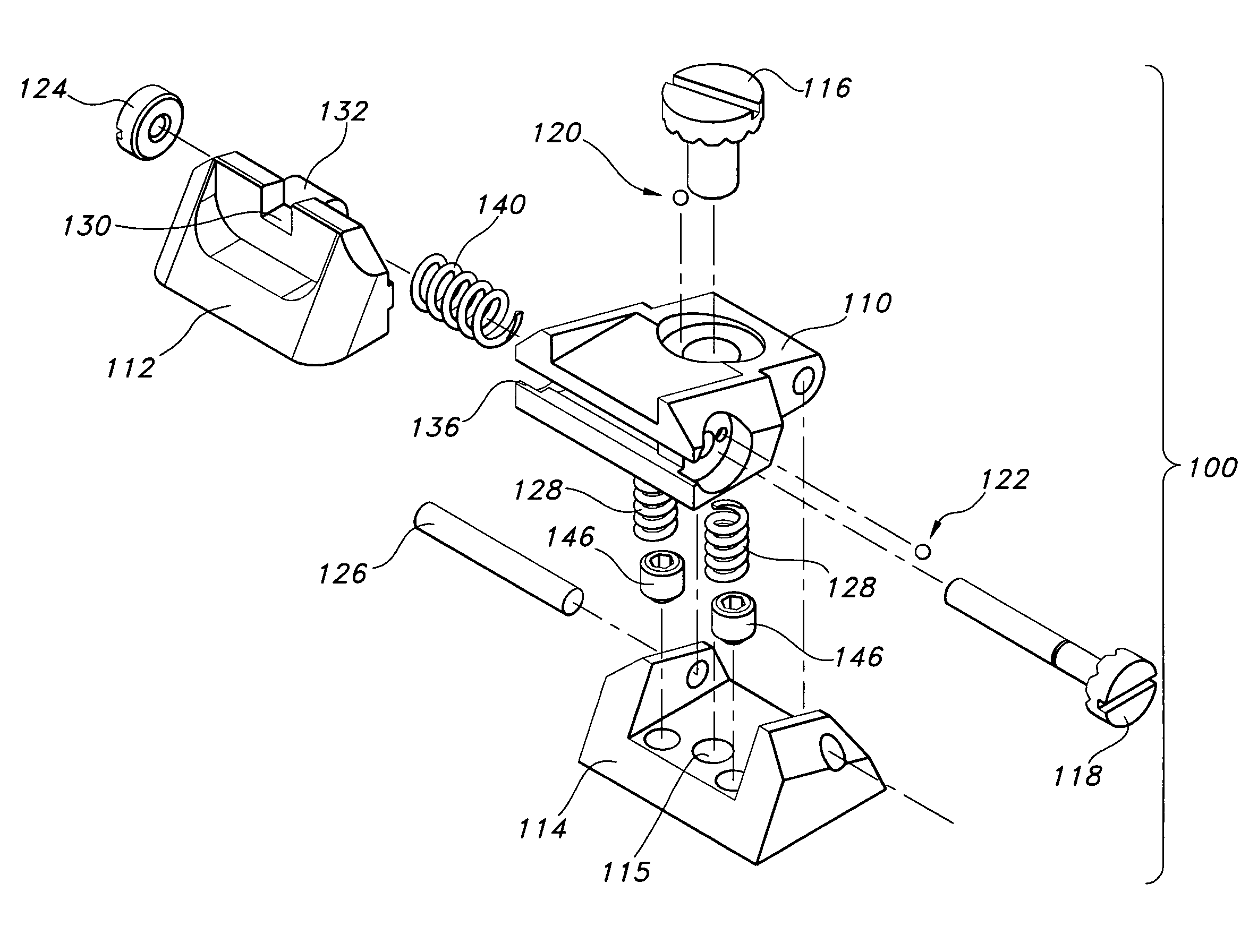 Adjustable rear pistol sight and sight mounting and adjustment method
