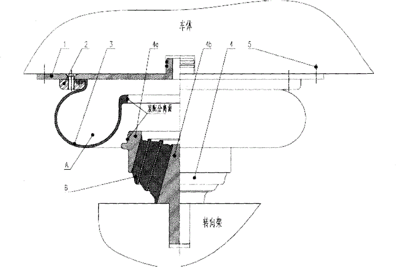 Installing and separating mode and device of air spring system