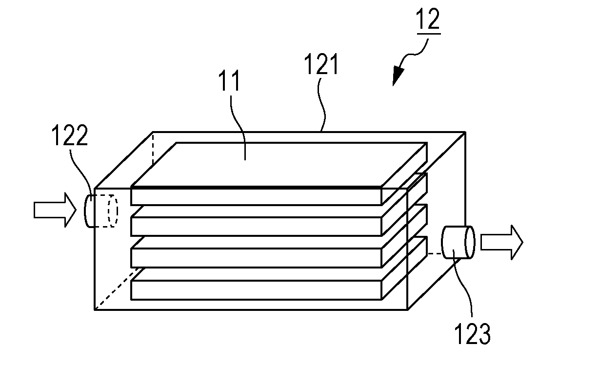 Heat storage device and method of using latent heat storage material