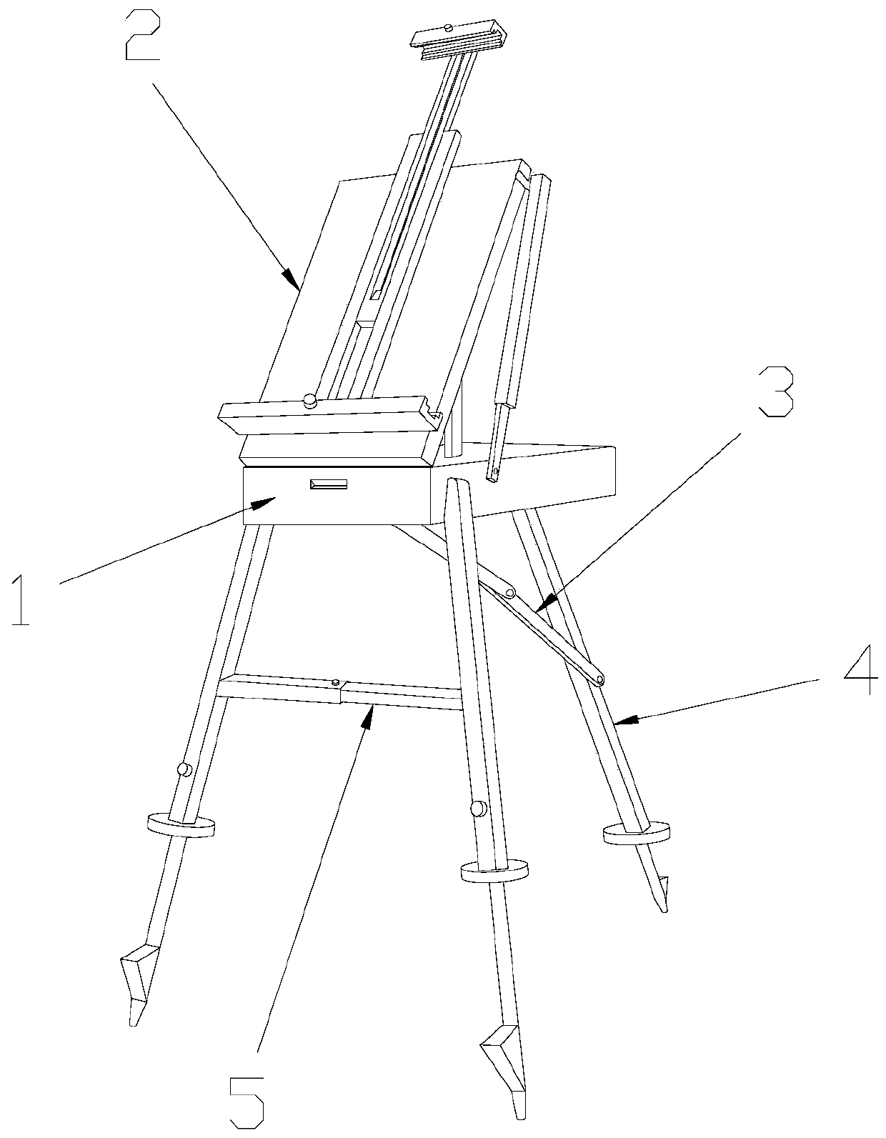 Outdoor oil painting drawing board fixing frame