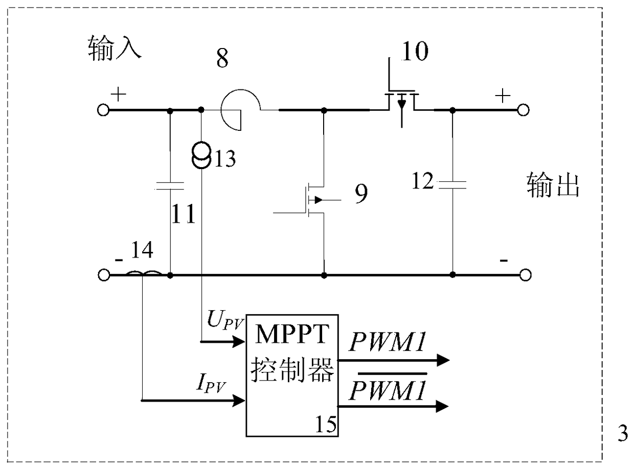 A chain-type cascade self-synchronizing solar photovoltaic power generation control device and control method