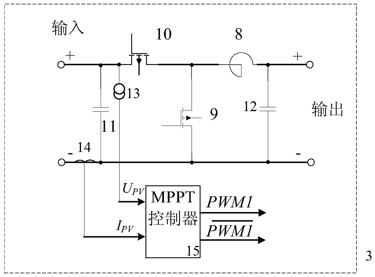 A chain-type cascade self-synchronizing solar photovoltaic power generation control device and control method