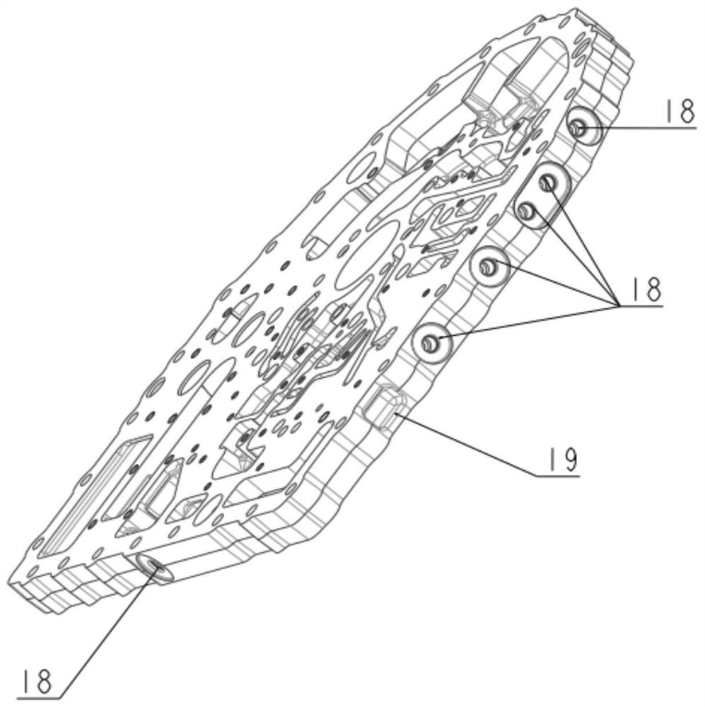 Connecting and supporting structure of multifunctional hydraulic control system