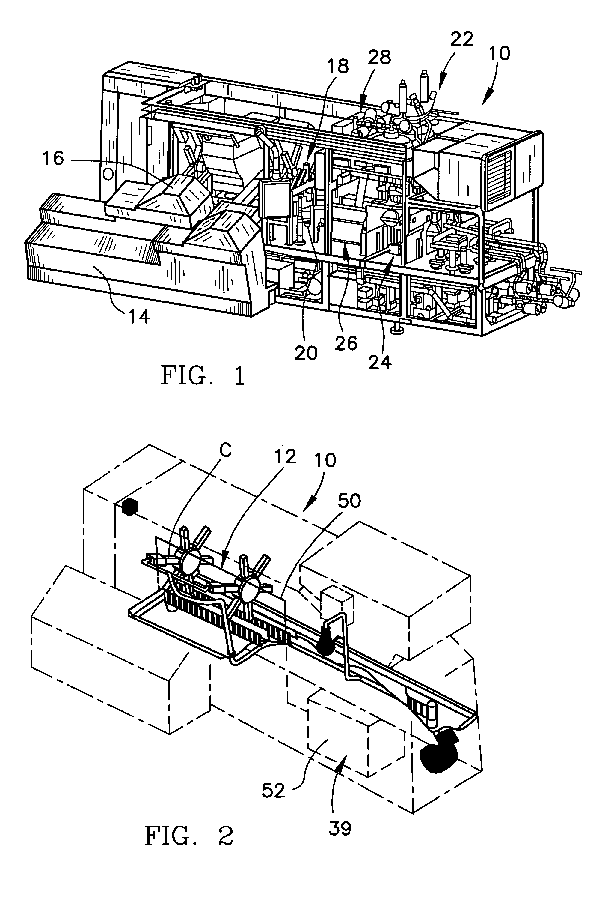 System for automatic/continuous sterilization of packaging machine components