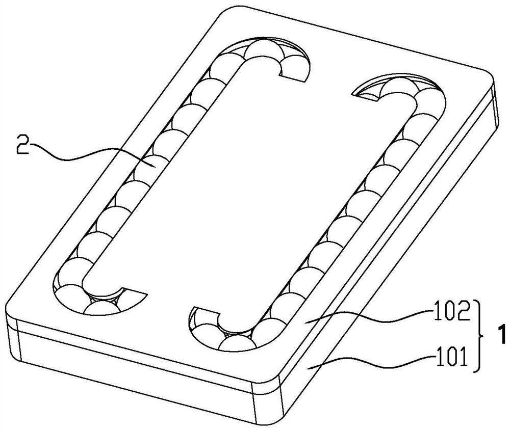 Sliding abrasion-resistant device with internal circulation rolling bodies
