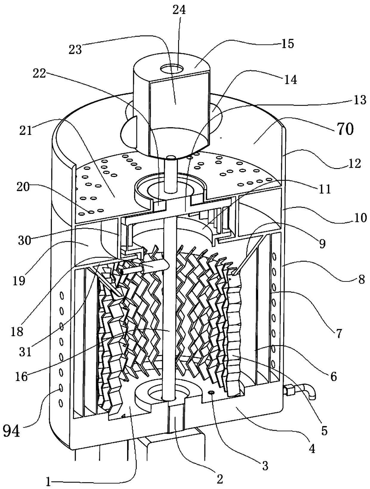 Air purification device and method thereof based on positive and negative ion generator