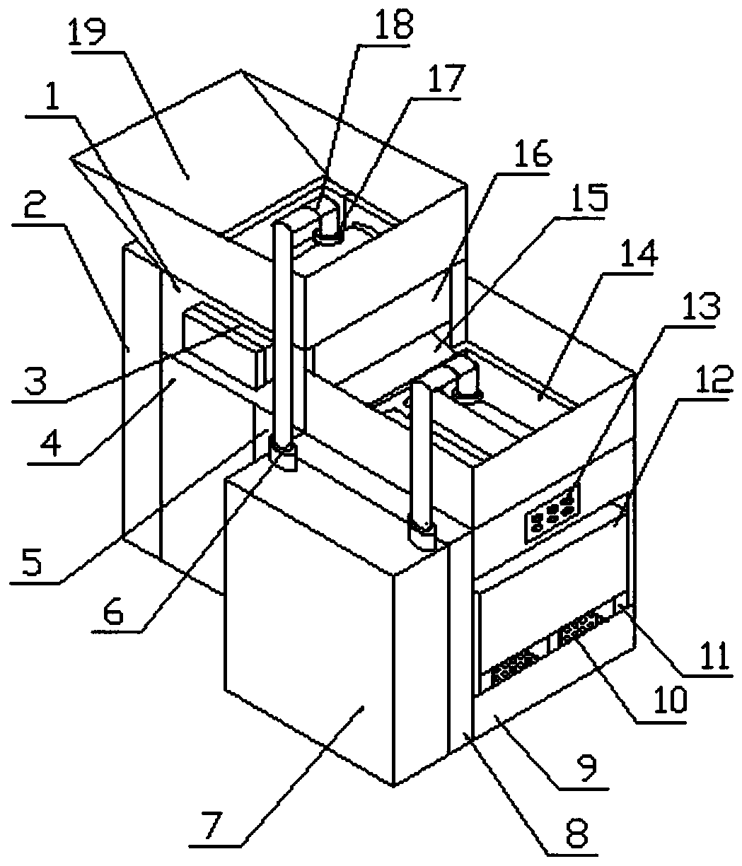 Effective smashing device for processing ores and slag
