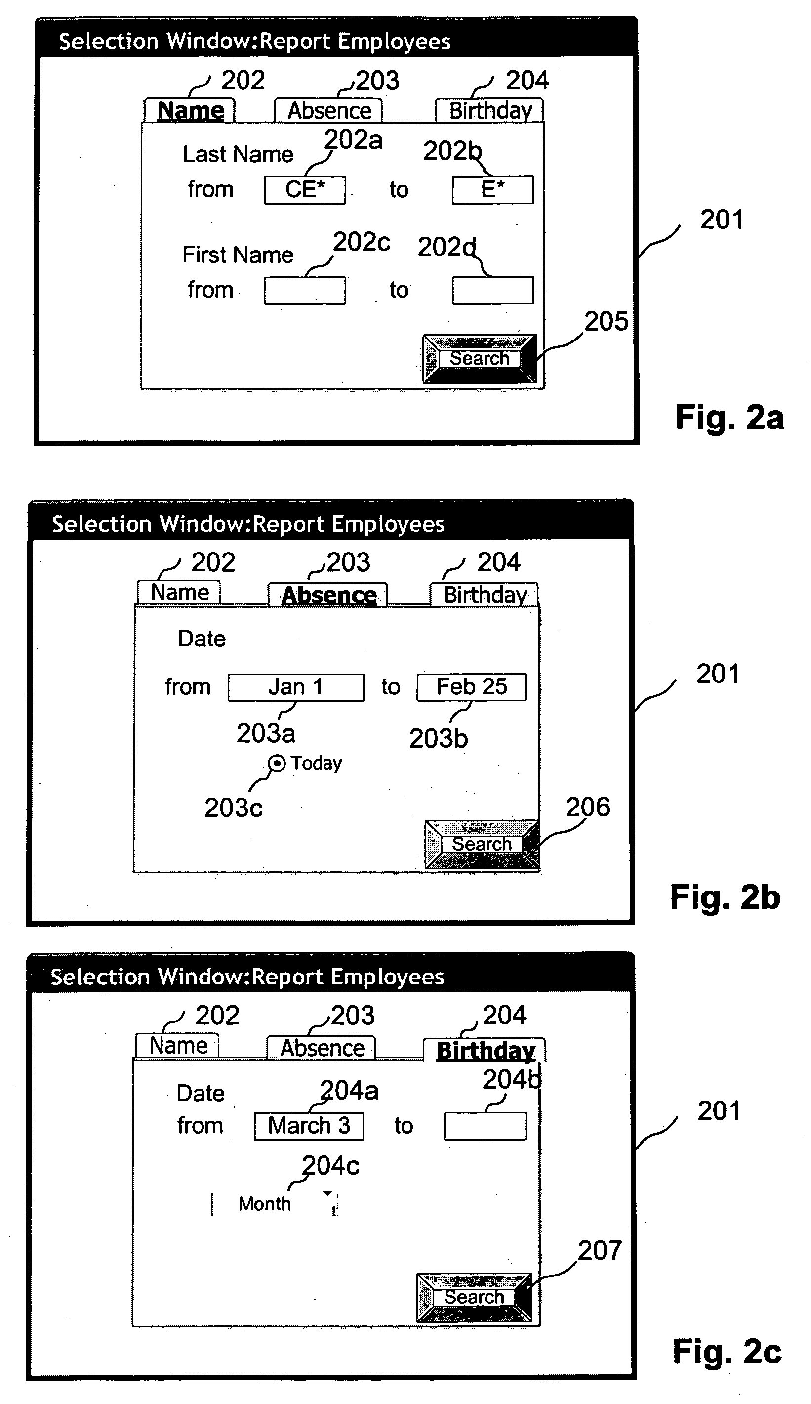 Methods, systems, and software applications including tab panel elements