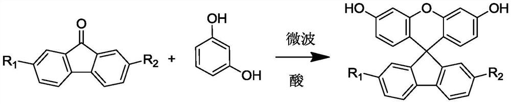 A kind of convenient preparation method of spiro[fluorene-9,9'-xanthene]-3',6'-diphenol and its derivatives