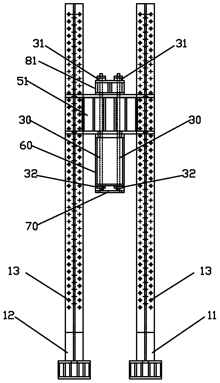 A pull rod type planar reaction force device