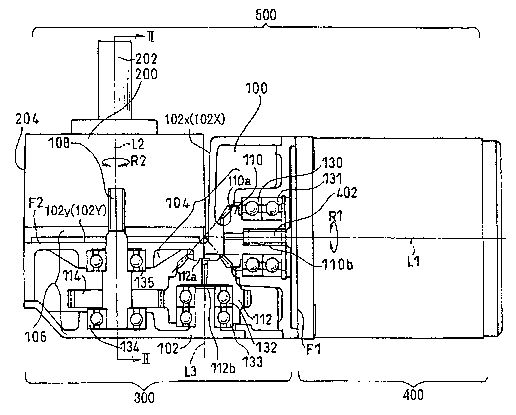 Reduction gear for geared motor, geared motor, and product group thereof