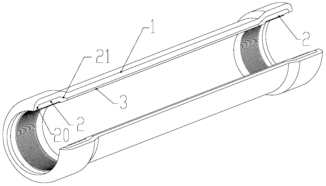 Composite-material tube, manufacturing method, hydraulic cylinder barrel and piston rod