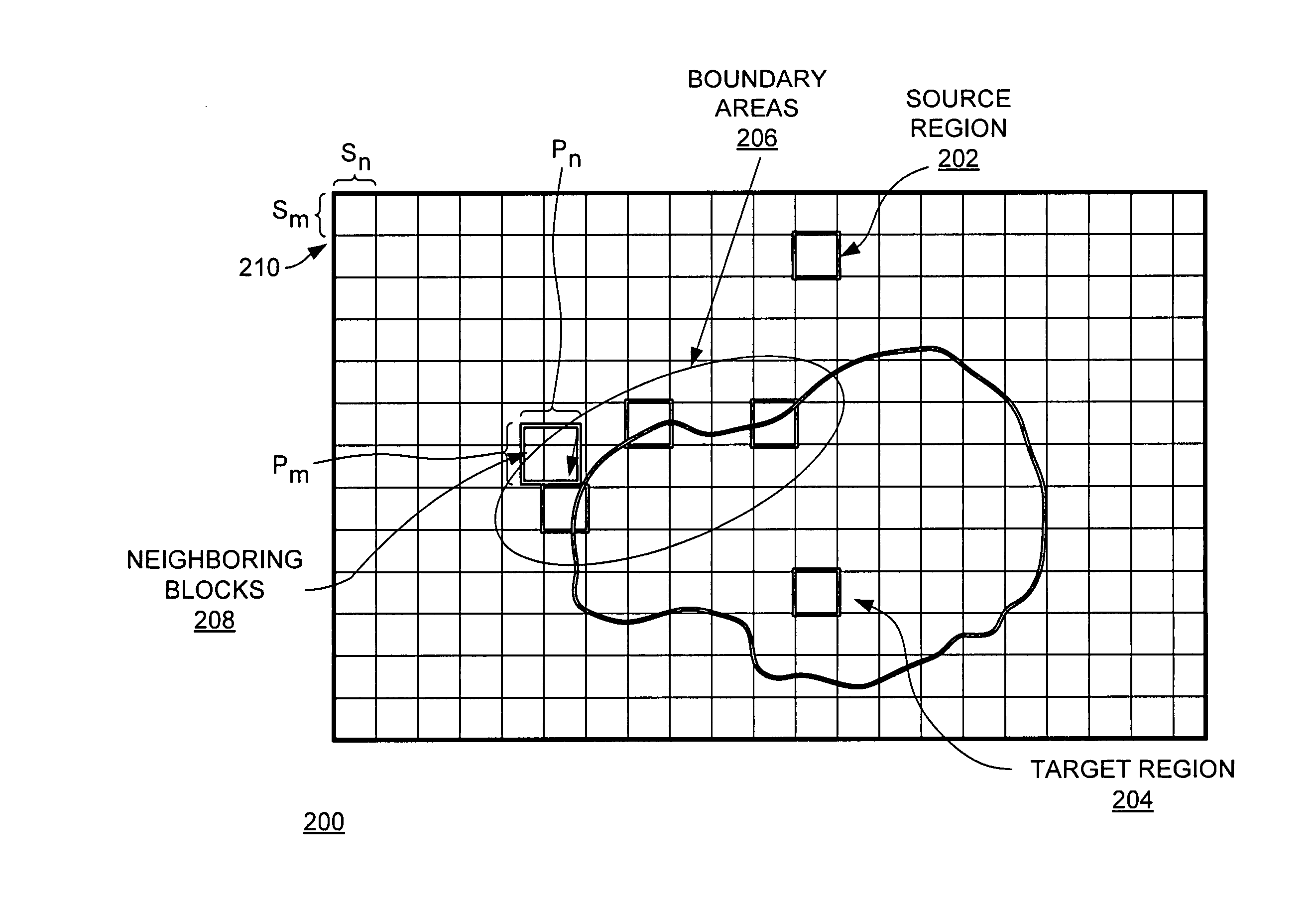 Method and apparatus for performing an in-painting process on an image