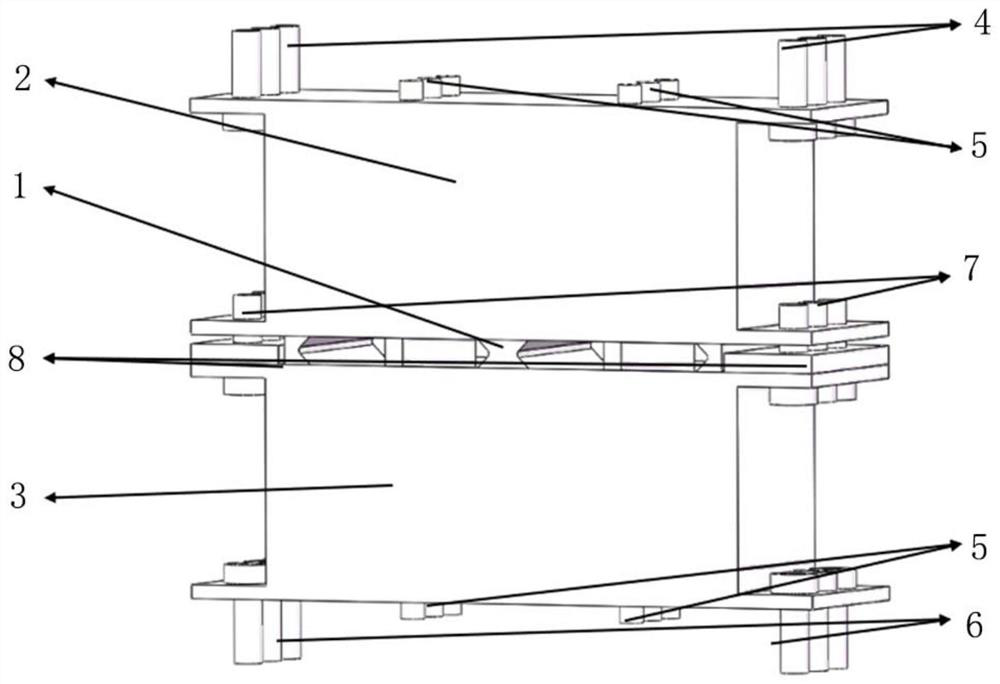 A vibration isolation device and a rail vehicle using the device