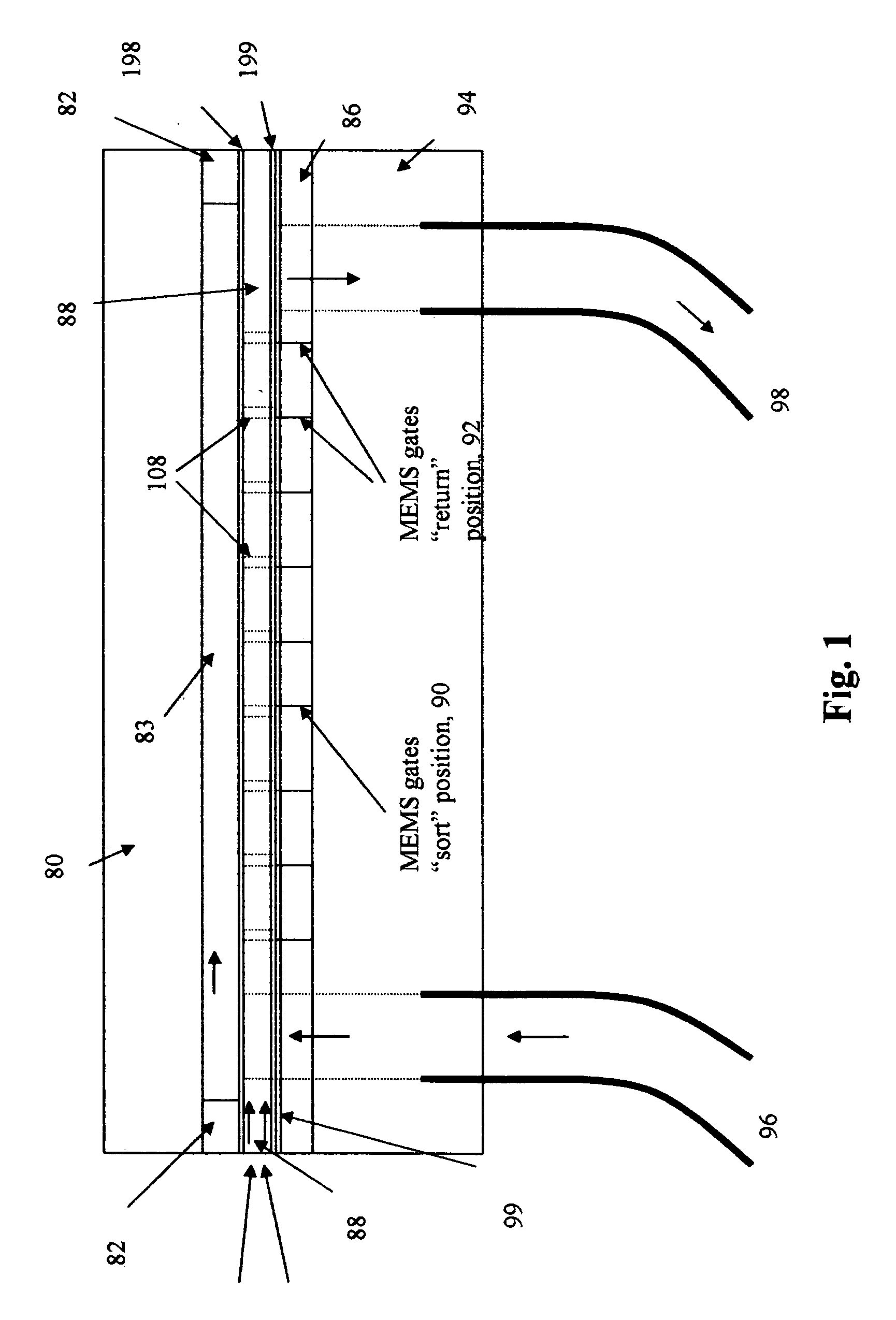 Method and apparatus for sorting biological cells with a MEMS device