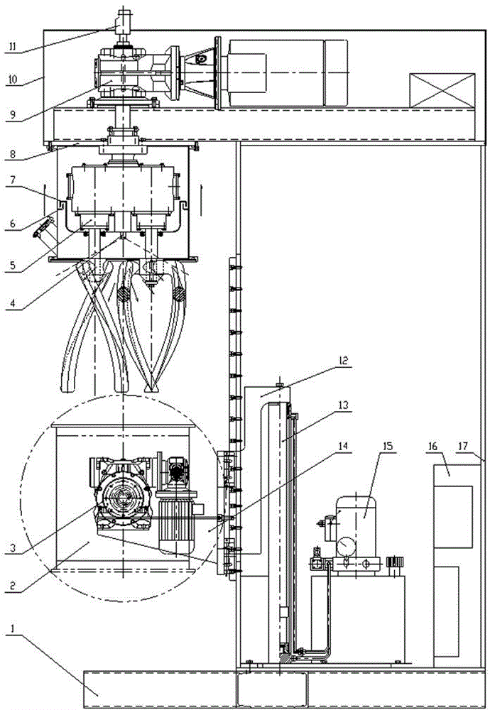 Double-planetary stirring machine