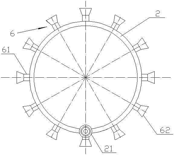 An oxidation starting tank gas charging device