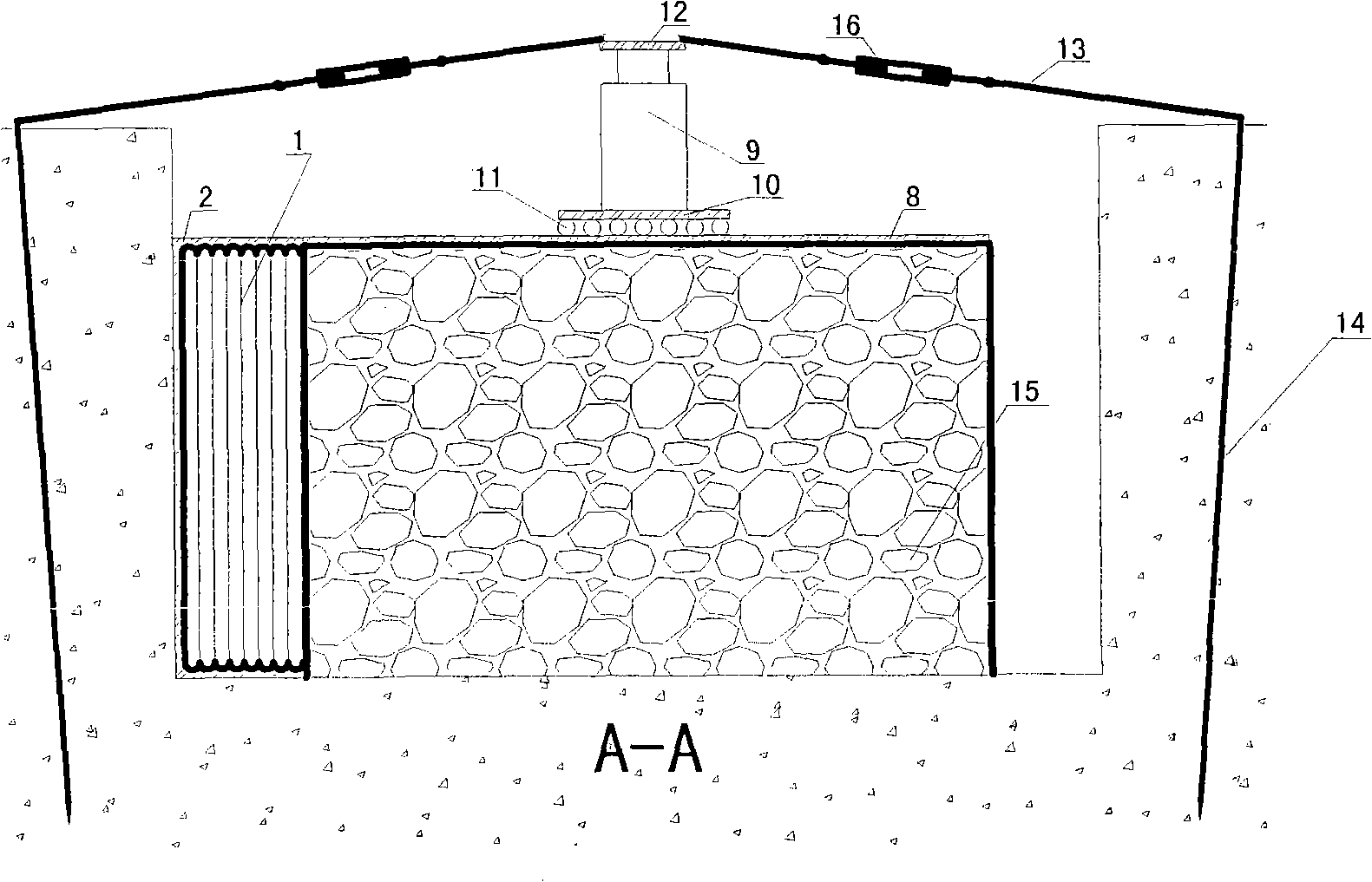 Airbag type soil-rock mixture in-situ compression shear test device
