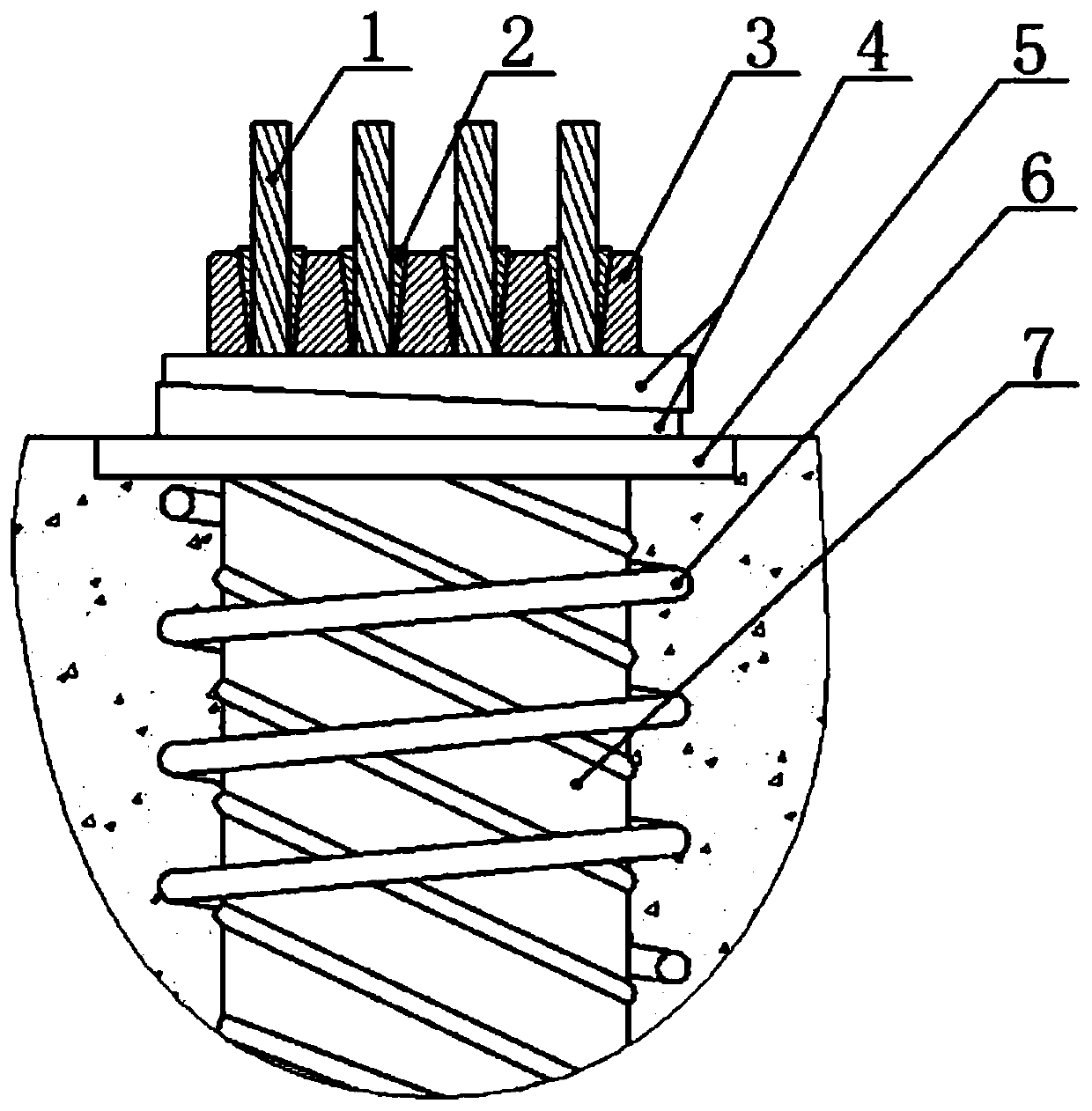 Wedge-shaped prestressed tendon low-retraction anchoring device s and using method