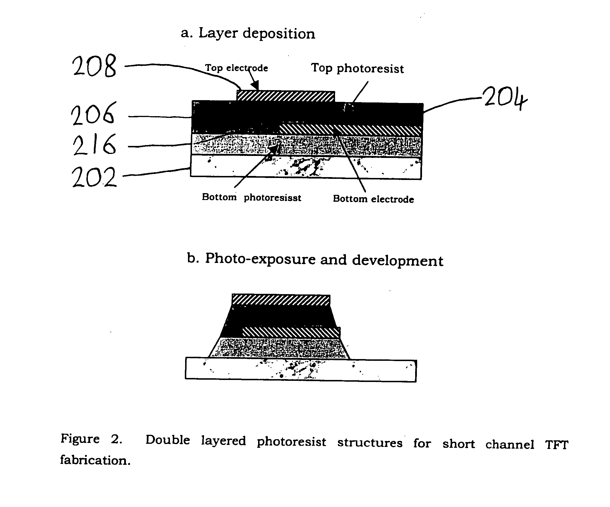 Thin film transistor and method for fabrication of an electronic device