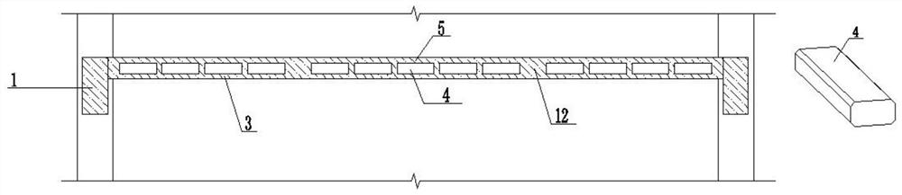 Fabricated integral type hollow floor and prefabricated high-rib laminated bottom plate thereof