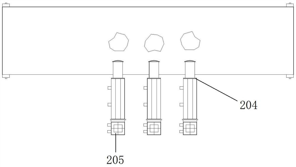 Coal-gangue multistage-separation system with impact mechanisms arranged on side wings of rubber belts