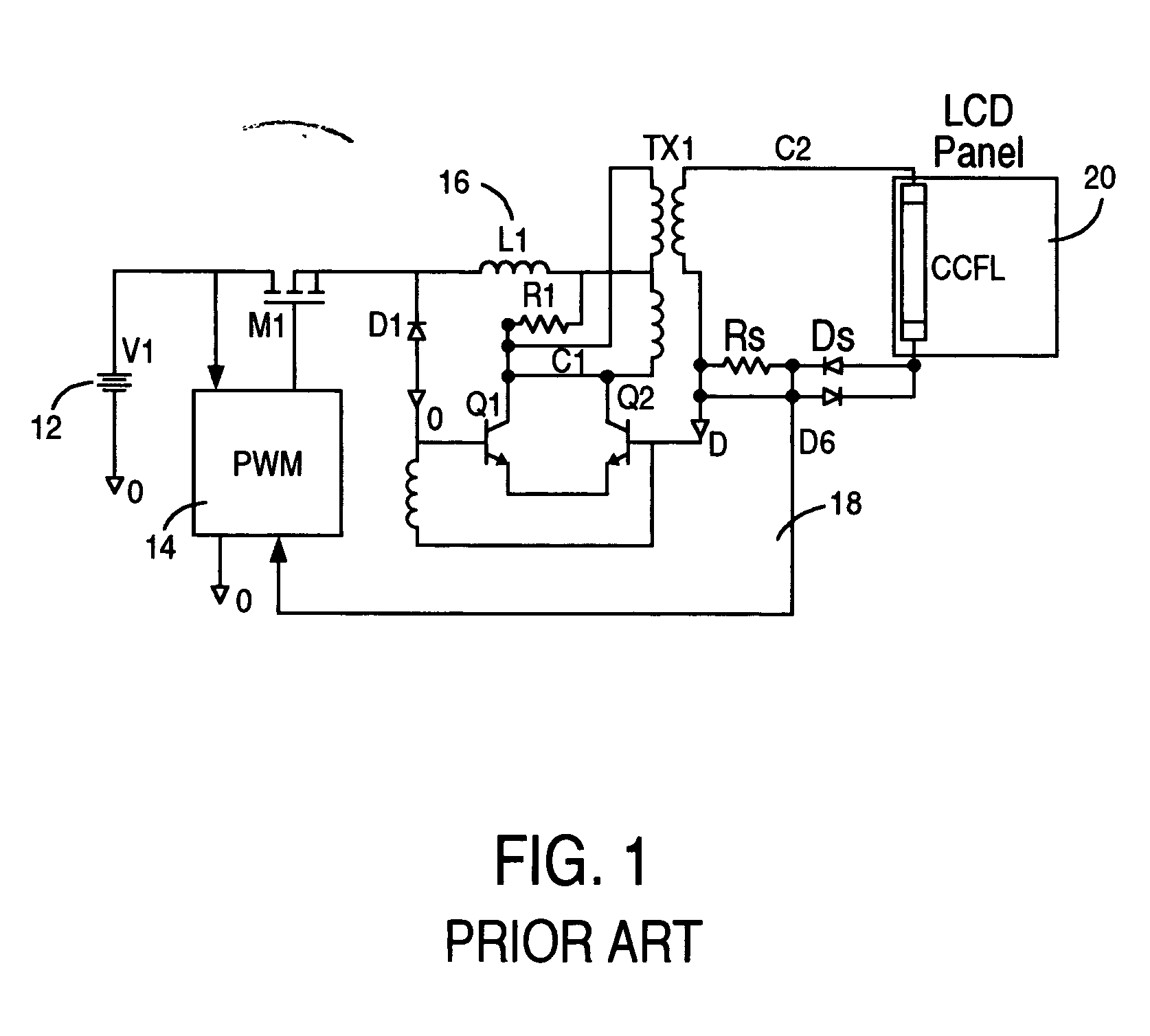 Liquid crystal display system with lamp feedback