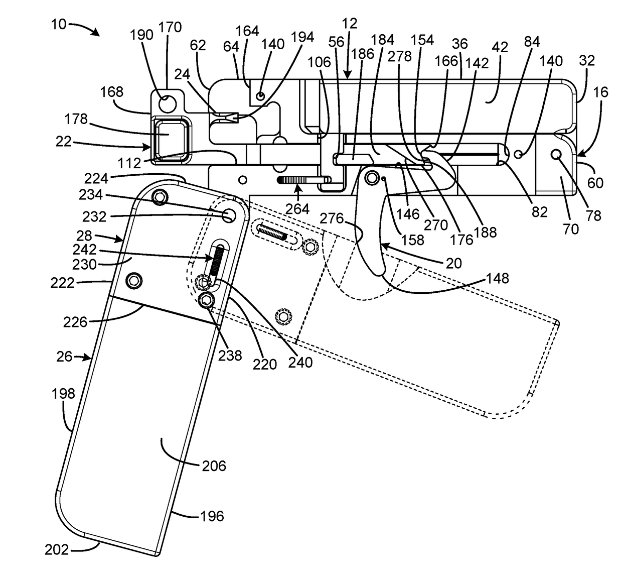 Folding pocket pistol