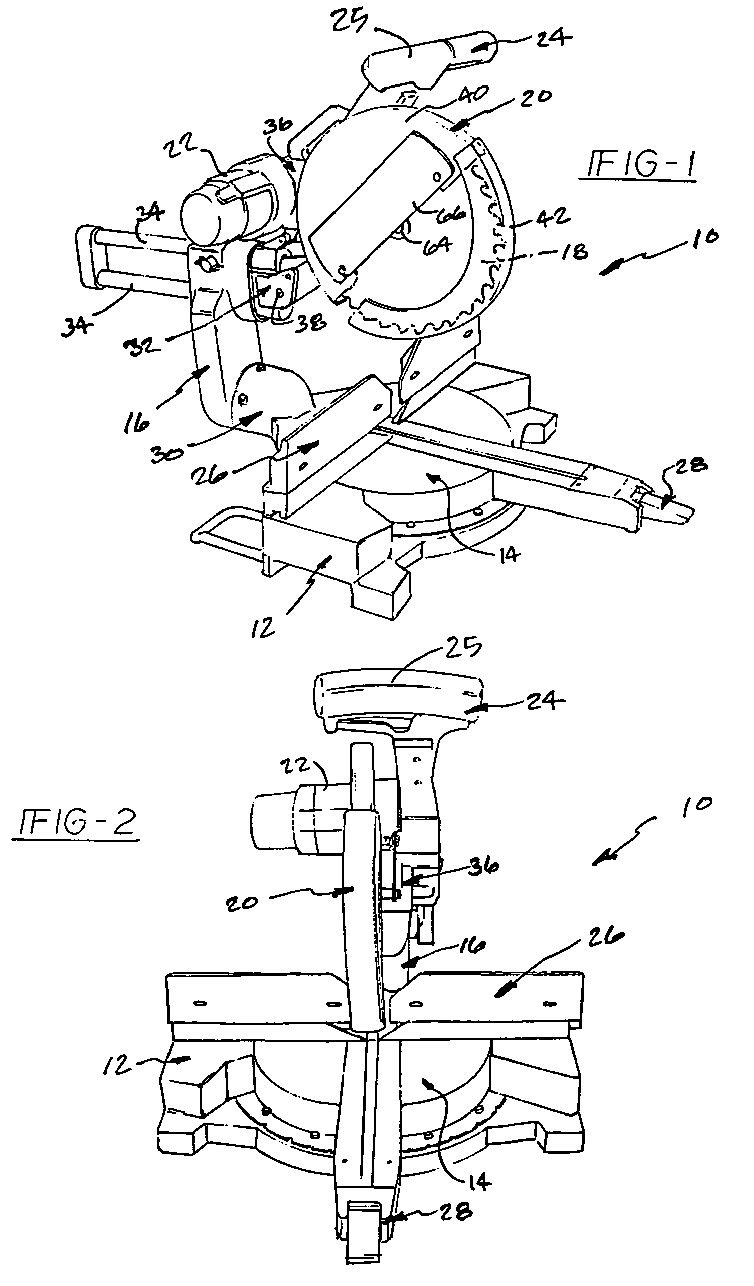 Guard and control apparatuses for sliding compound miter saw
