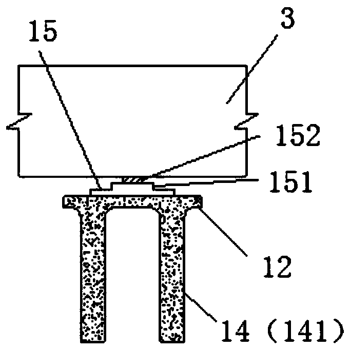 Pi-shaped cross section prefabricated capping beam adopting external prestressed steel bars and prefabricated method thereof