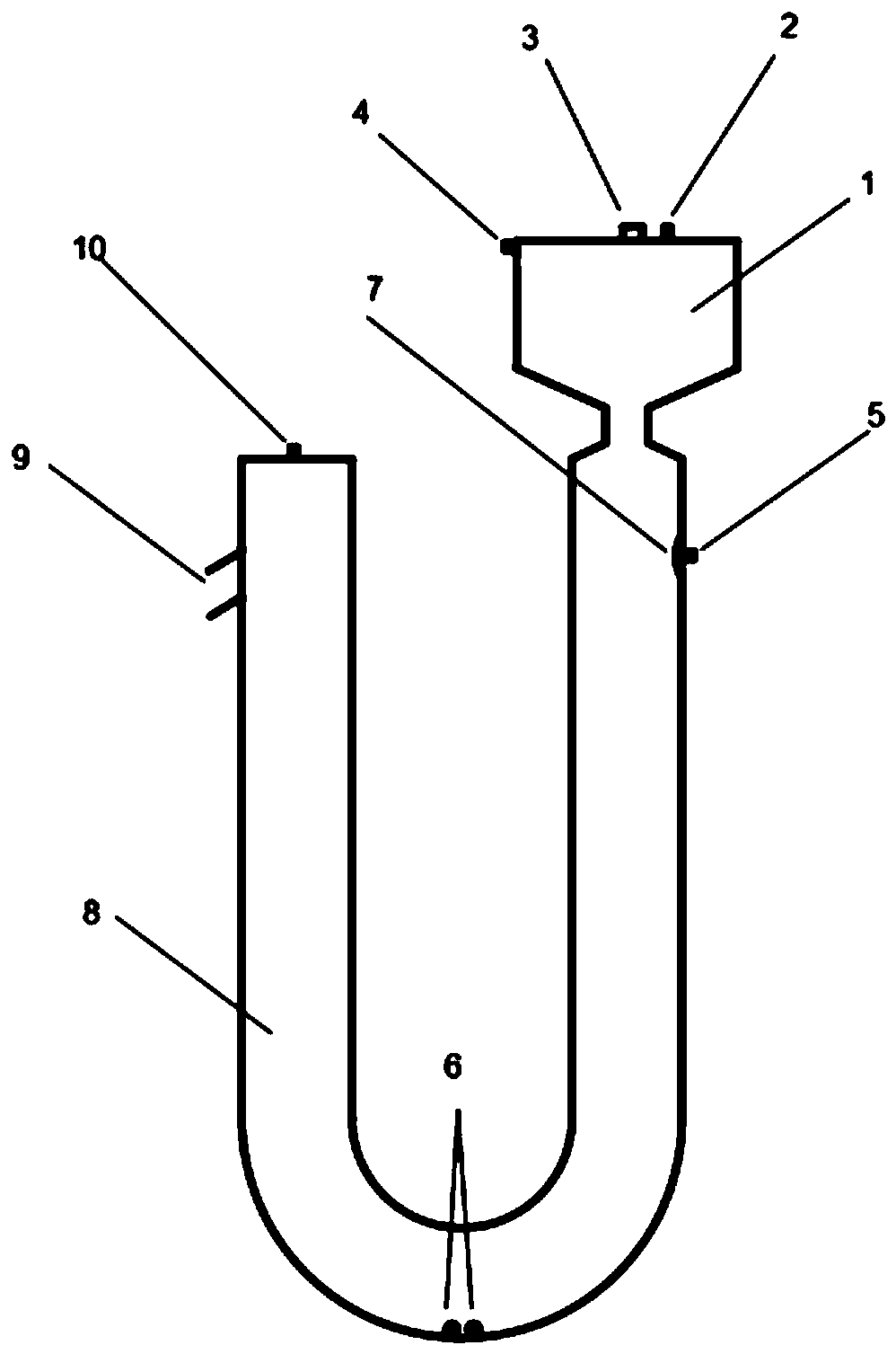 U-shaped structure uranium leaching device and method