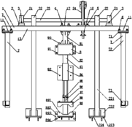 Lifting appliance for automatic transfer lines of automotive rear bridges