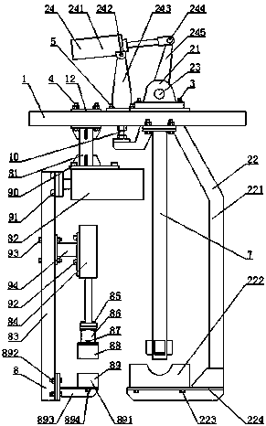 Lifting appliance for automatic transfer lines of automotive rear bridges