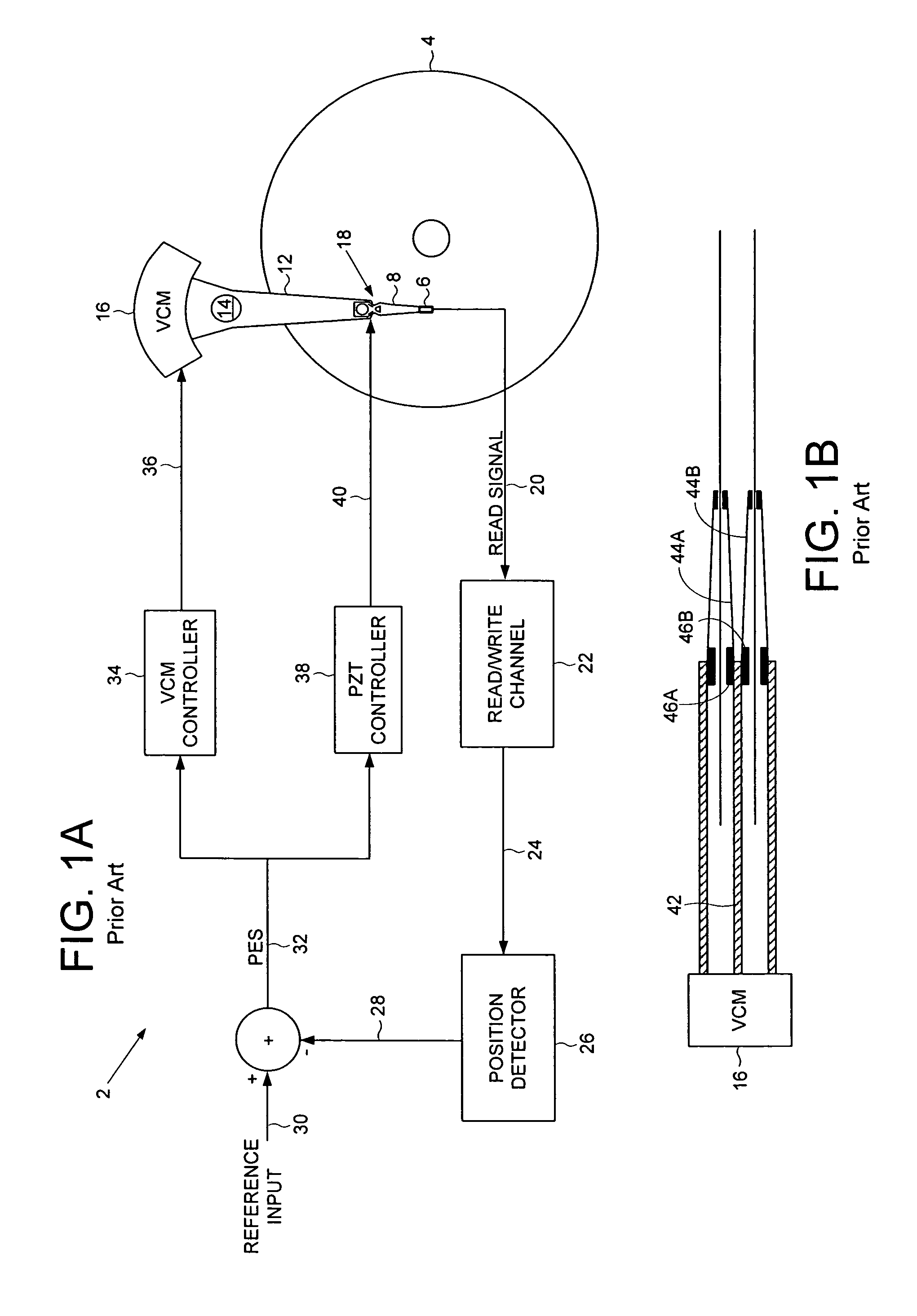 Disk drive attenuating excitation of arm vibration mode by simultaneously driving secondary actuator for non-active head