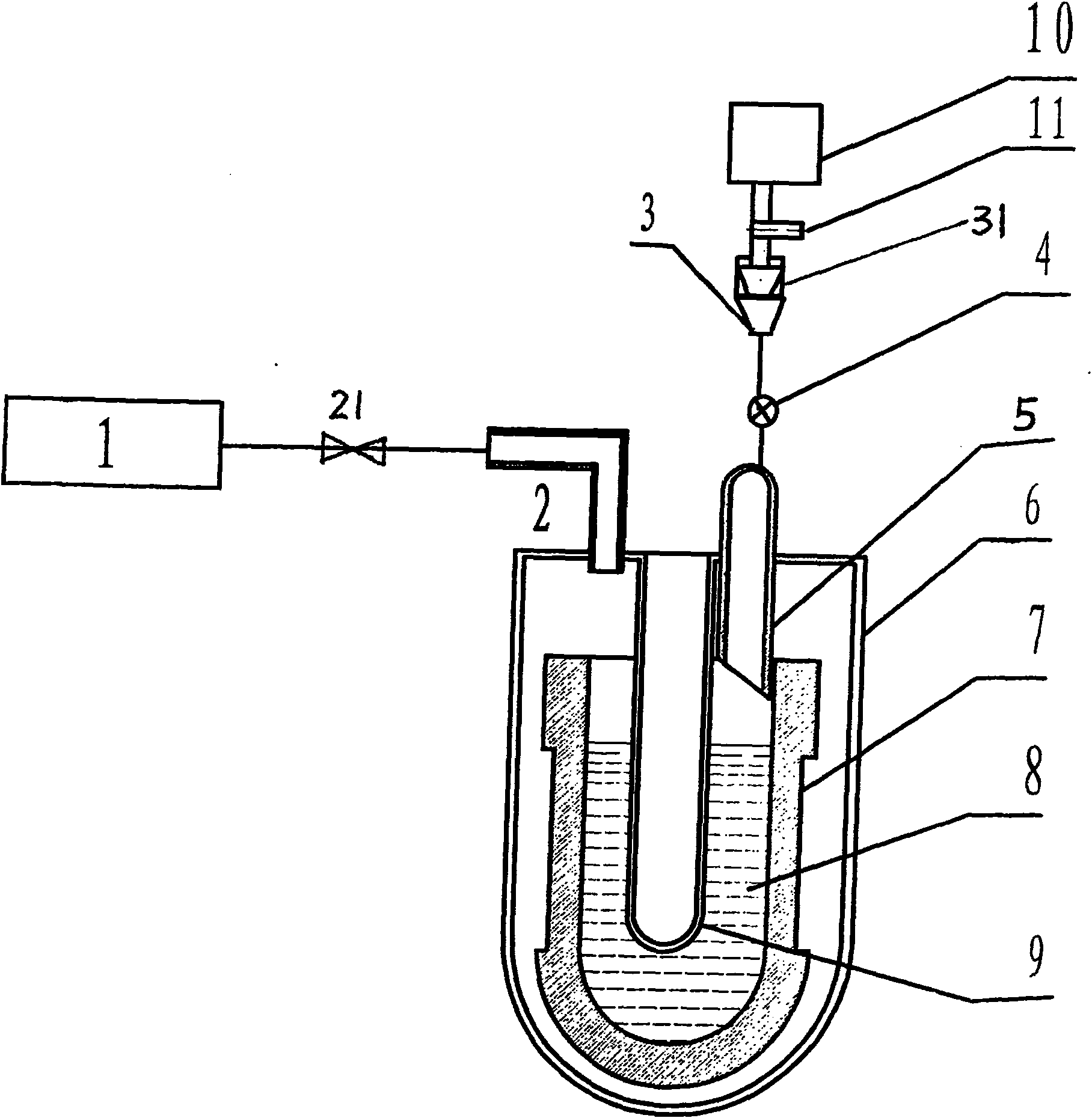 Pressure filling device and method of molten metal