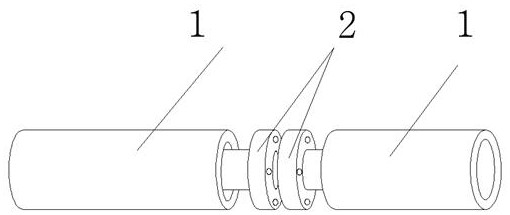 A connector for connecting metal pipes