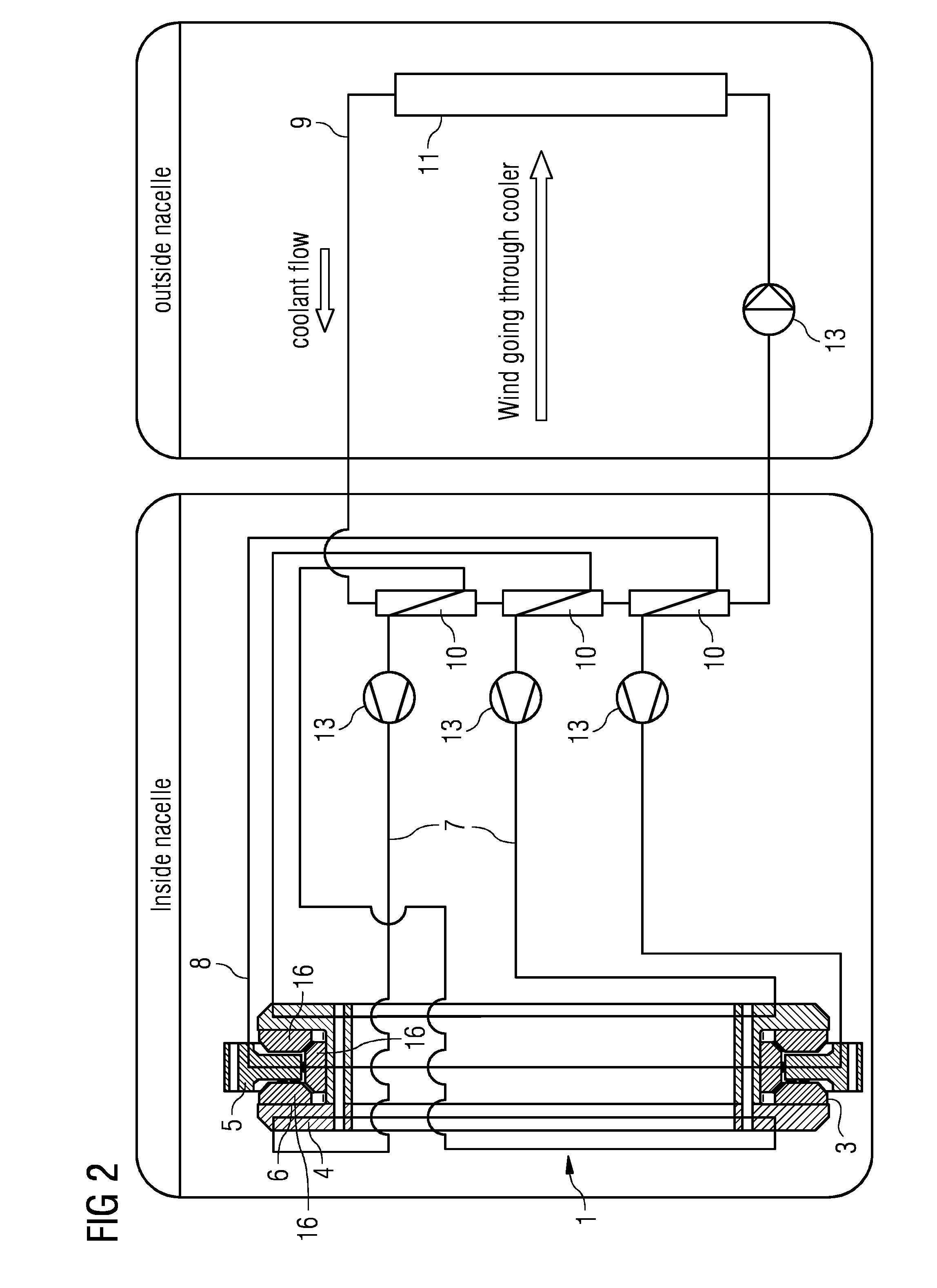 Arrangement to control the clearance of a sliding bearing