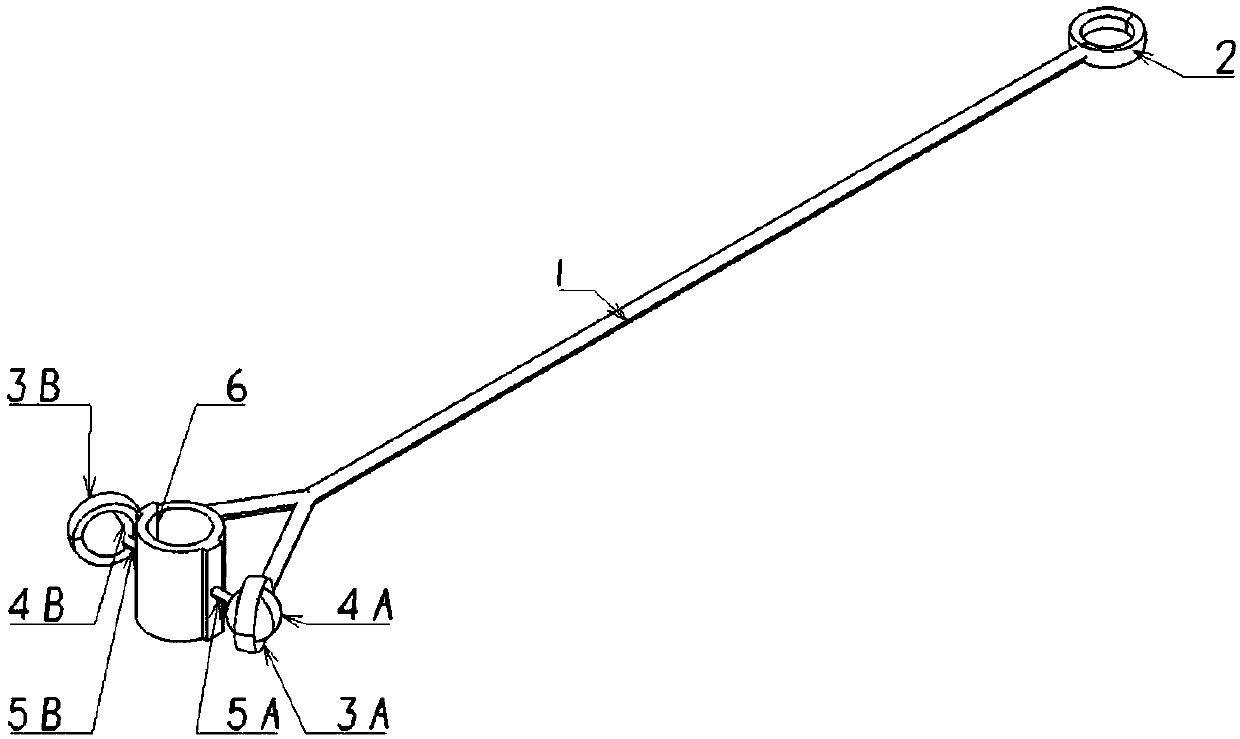 Ornithopter transmission component based on Y-shaped structure and implementation method