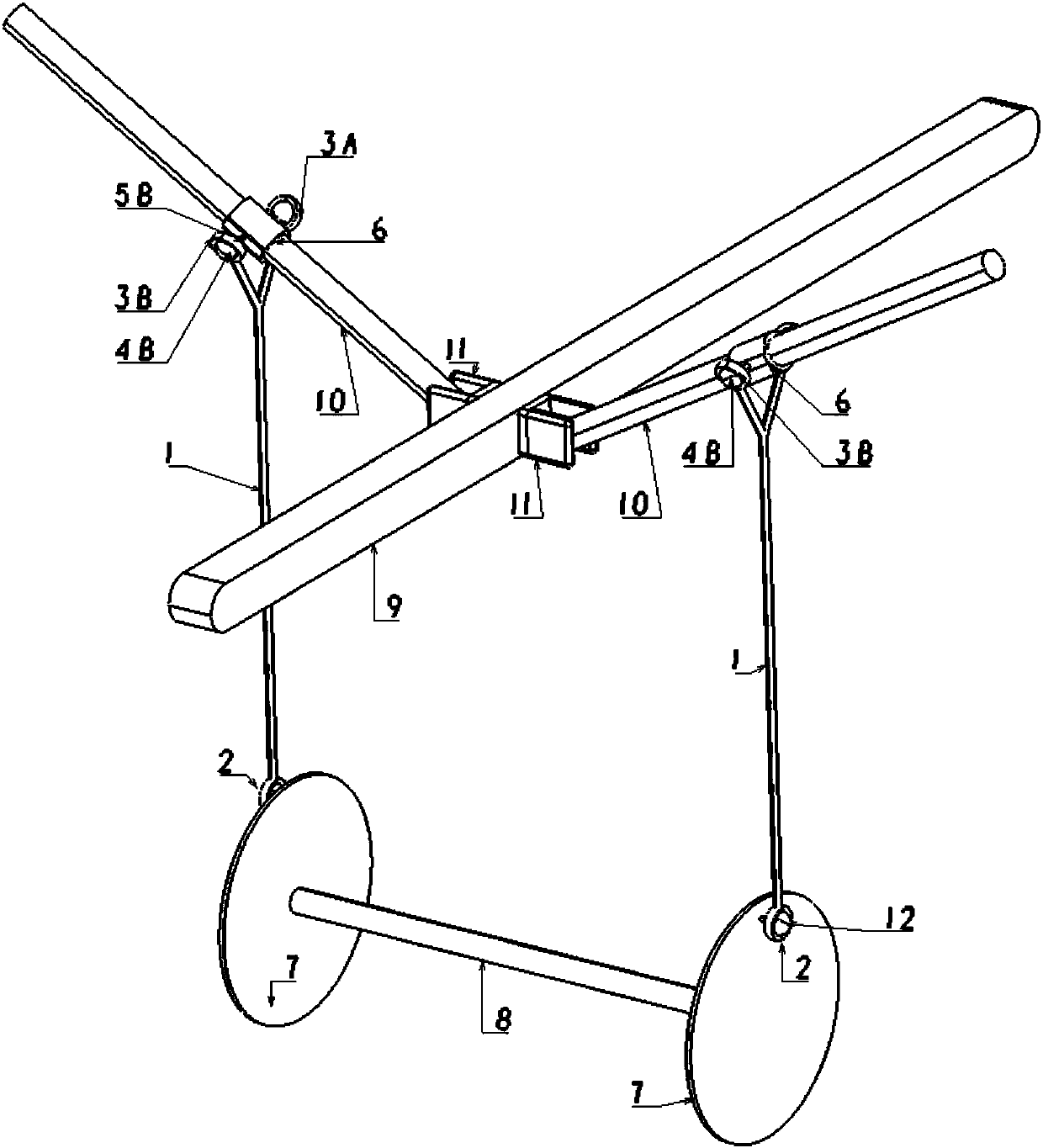 Ornithopter transmission component based on Y-shaped structure and implementation method