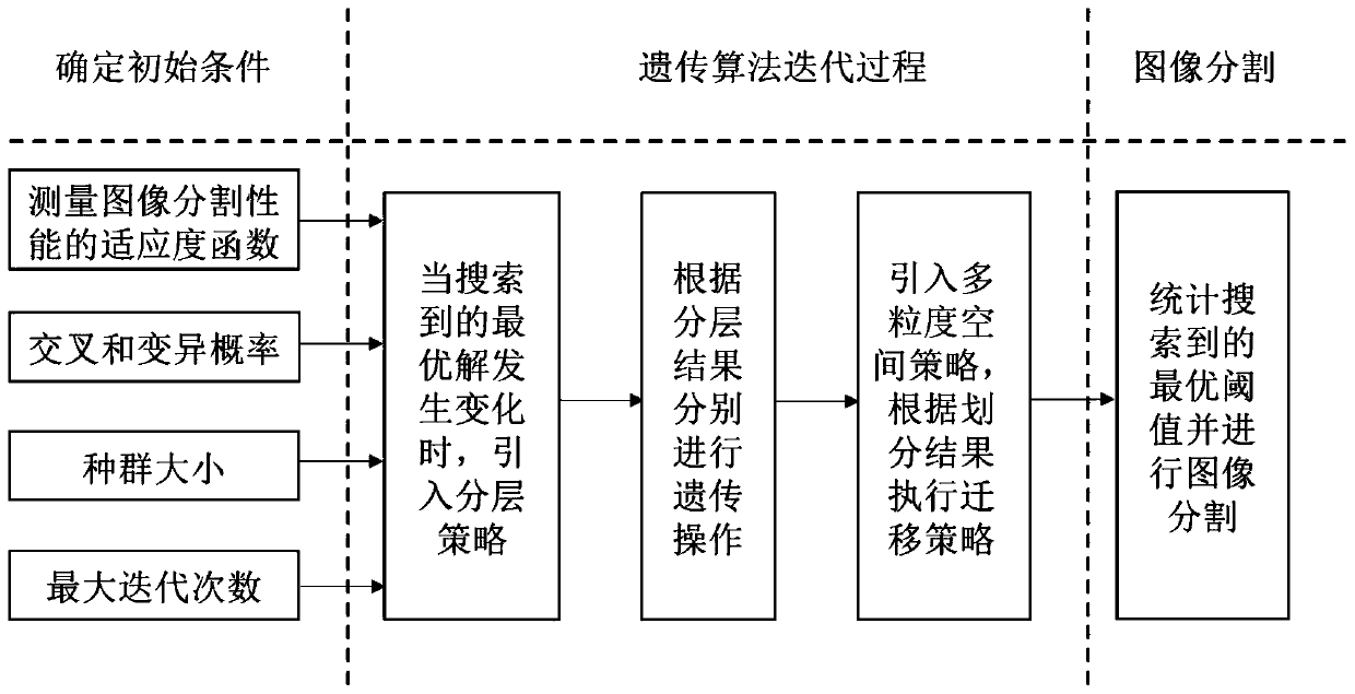 Image segmentation method based on multi-granularity genetic algorithm