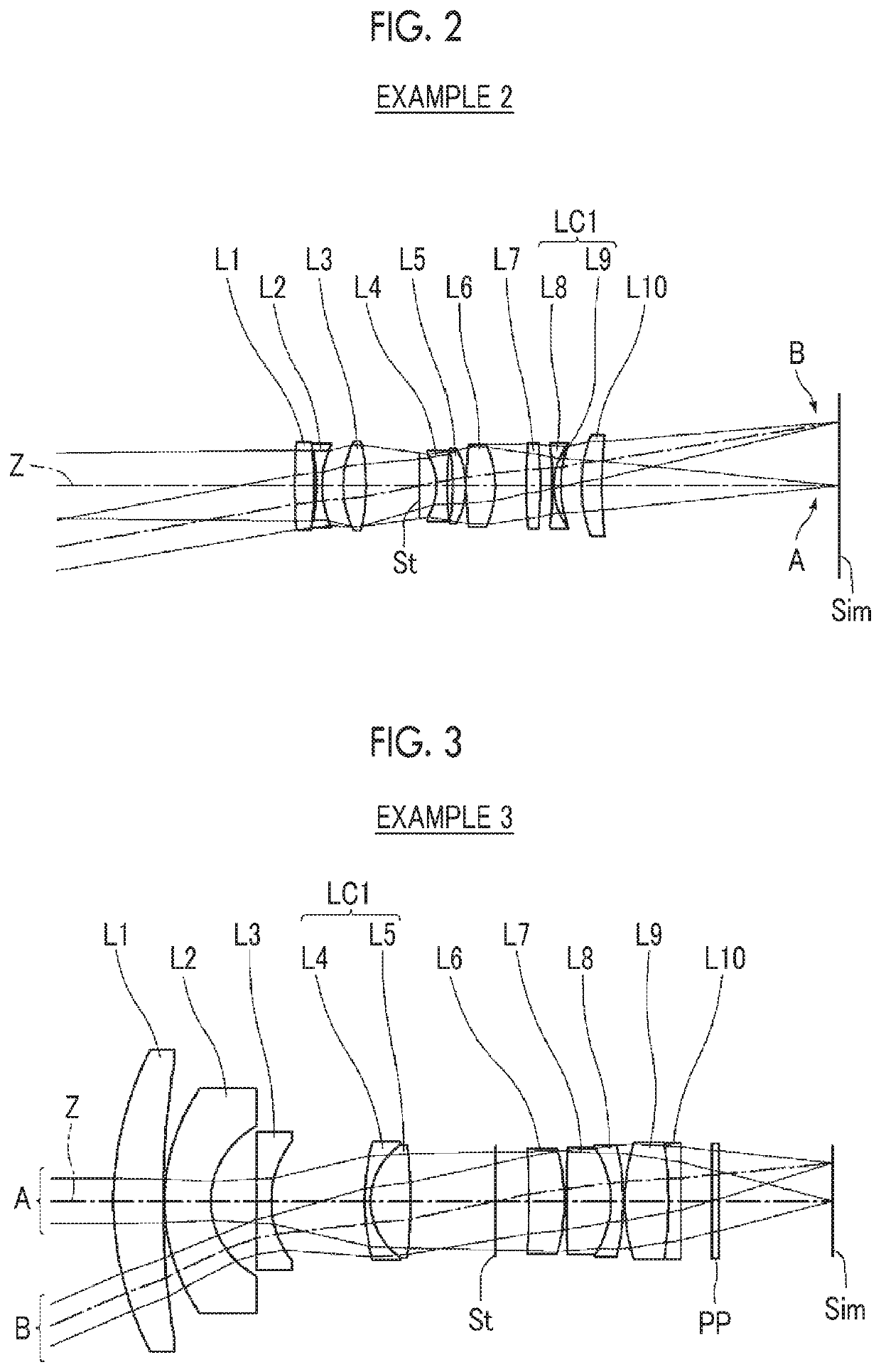 Imagaing optical system, projection display device, and imaging apparatus